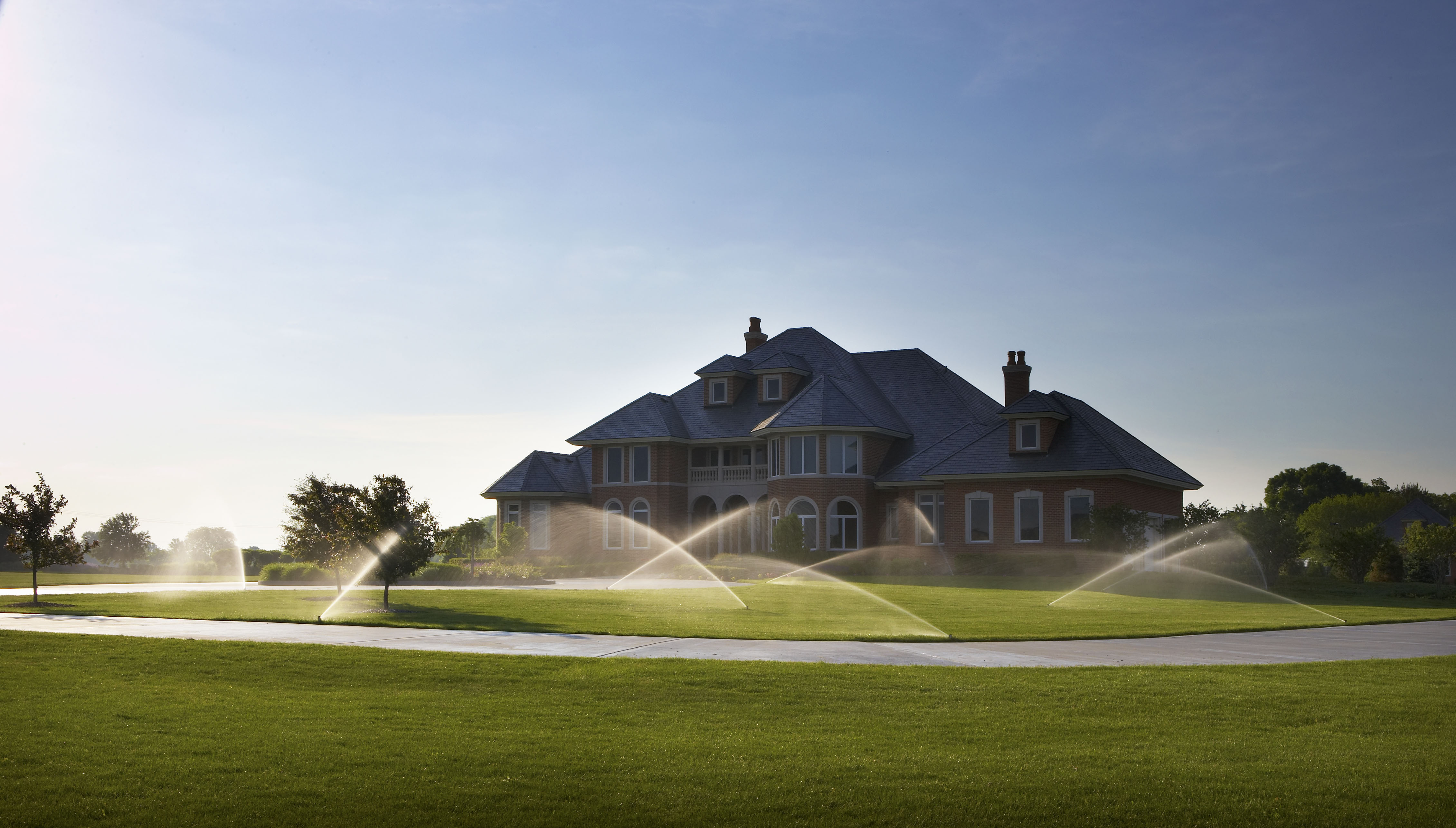 Existing sprinkler system on a Tyler property